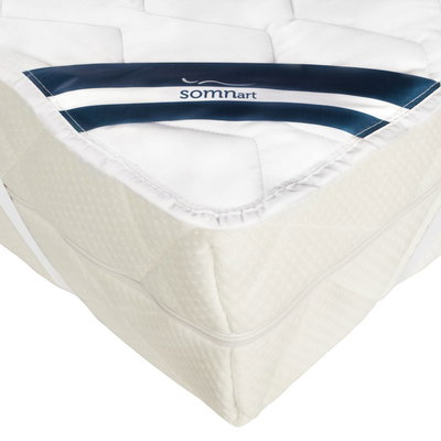 Saltea cu memorie Somnart Optimax Memory 90x200, inaltime 18cm, husa 3D detasabila si lavabila, rulata, cu manere, fermitate medie