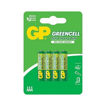 Baterii Greencell GP GPPCC24UC187, 1.5 V, AAA (R03), 4 buc (Verde), Green Cell
