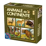 Joc Animale din continente, ediția de lux - Joc de cultură generală, D-Toys