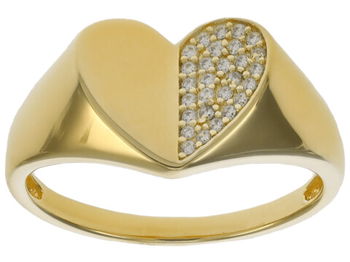 Bijuterii Femei Argento Vivo Heart Ring Gold, Argento Vivo