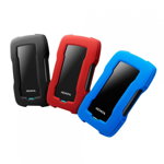 HDD extern ADATA, 1 TB, 2.5 inch, USB 3.1, senzor protectie socuri, Albastru