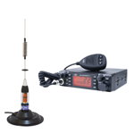Kit Statie radio CB PNI ESCORT HP 9001 PRO ASQ reglabil AM-FM 12V 4W + Antena CB PNI ML70 26-30MHz 200W 70cm magnet 145 mm inclus