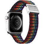 Dux Ducis Dux Ducis Strap (Mixture II Version) pasek Apple Watch SE, 8, 7, 6, 5, 4, 3, 2, 1 (41, 40, 38 mm) pleciona opaska bransoleta dark stripes, Dux Ducis
