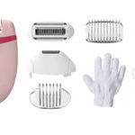 Epilator Profesional Philips Compact Cu Fir Si Functie Opti-light, 7 Accesorii Incluse, Lumina Integrata, 2 Setari De Viteza, Maner Ergonomic, Cap Lavabil, Tensiune 15 V, Roz, PHILIPS