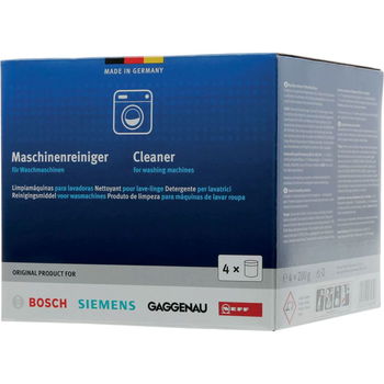 Pachet economic BOSCH 00311928 4 tuburi a câte 200g de praf curățitor pentru mașinile de spălat rufe Înlătură mirosurile și detergent din cuvă sau țevi 1 tub 1 aplicare Recoma