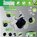 Husa protectie ploaie scuter OXFORD culoare negru, marime OS rezistenta apa acoperire picioare