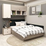 Dormitor colt RIALTO 4, Oak, Vizon, Catifea Neagra, Tamos