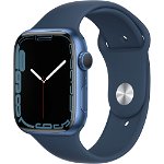 Apple Watch 7, GPS, Carcasa Blue Aluminium 45mm, Abyss Blue Sport Band