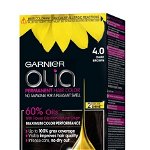 Vopsea de par permanenta Garnier Olia 4.0 Dark Brown, fara amoniac 112 ml