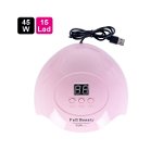 Lampa LED UV Full Beauty 45W, 15 LED-uri roz, 