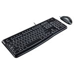 Kit tastatura si mouse cu fir LOGITECH MK120 USB Layout US INT negru, Logitech