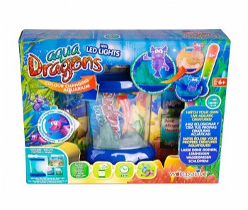 Set educativ STEM - Aqua Dragons - Habitat Deluxe in culori schimbatoare si LED-uri, Aqua Dragons