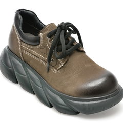 Pantofi FLAVIA PASSINI kaki, 93938, din piele naturala, Flavia Passini