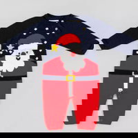 Body cu maneca lunga, Zippy, Santa Claus, Rosu, Bleumarin