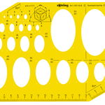 Sablon elipse isometrice 2-60mm ROTRING, ROTRING