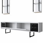 Set mobilier living Black Line alb/negru, AsirGroup