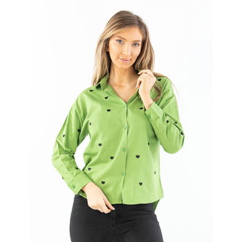 Camasa Dama MiniHearts Verde