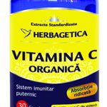 Vitamina C Organica Herbagetica capsule (Ambalaj: 30 capsule, TIP PRODUS: Suplimente alimentare, Concentratie: 20 mg), Herbagetica