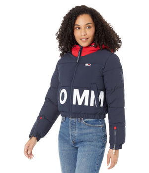 Imbracaminte Femei Tommy Jeans Logo Puffer Jacket Sky Captain, Tommy Jeans
