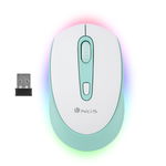 mouse wireless reincarcabil, bluetooth 5.0, smog mint-rb, 2400dpi, silent click, verde menta, rgb, ngs, NGS