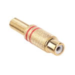 Mufa RCA Mama Metal Auriu 2 Trese Rosii, KlaussTech