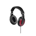 Casti stereo Basic4Music Hama, over the ear, 40 mm, 2 m, Negru/Rosu, Hama