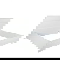 Set Dormitor Verona Bianco, Pat Cu Dimensiune saltea 160 X 200 Cm, 2 Noptiere Si Dulap, Larix