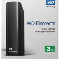 HDD Extern WD Elements, 3TB, 3.5", negru, USB 3.0