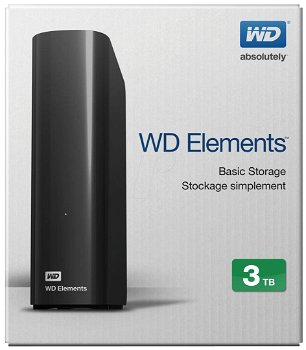 EHDD 3TB WD 3.5   ELEMENTS BLACK