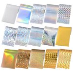 SET 15 FOLII TRANSGER HOLOGRAPHIC SILVER/GOLD 4 X 10CM. - FT-S15 - Everin.ro, Everin