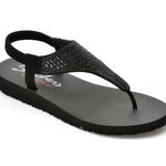 Sandale SKECHERS negre, MEDITATION, din material textil