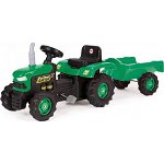 Tractor cu pedale si remorca/verde/53x143x45 - Dolu, Dolu