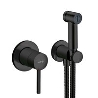 Set dus igiena intima Kludi Bozz, agatatoare para furtun si baterie, negru mat - 389983976, Kludi