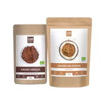 Pachet PRĂJITURIT - Cacao Pudră Ecologică 250g și Zahăr de Cocos 750g | Rawboost, Rawboost