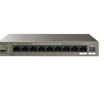 Switch 8 porturi Gigabit PoE, 1 port Uplink Gigabit, 1 port SFP Uplink Gigabit - Tenda TND-TEG1110PF-8-102W, Tenda