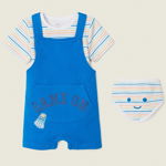 Set body cu maneca scurta si salopeta, Zippy, Game On