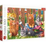 Puzzle pisicute in gradina 500 de piese, Trefl, 