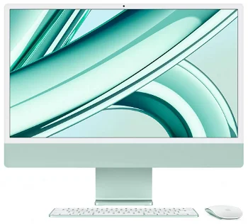 Sistem All-In-One Apple iMac 2023 24" Retina 4.5K Apple M3 10-core GPU RAM 8GB SSD 512GB Tastatura INT Mac OS Sonoma Green, Apple