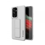 Husa Spate Wozinsky Compatibila Cu Samsung Galaxy S21 Ultra 5g, Cu Stand Metalic Pe Spate, Protectie La Camera - Gri, Wozinsky