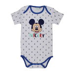 Body maneca scurta, Mickey Mouse, alb cu ancore, Disney