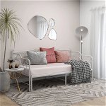 324751 vidaXL Sofa Bed Frame Grey Metal 90x200 cm, vidaXL