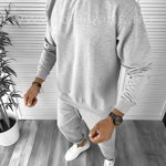 Trening barbati gri pantaloni + bluza oversize B8032 P20-4.1, 