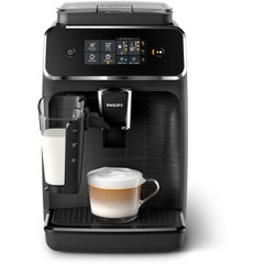 Espressor Automat Philips Series 2200 LatteGo EP2230/10, 1500W, 15 bar, Sistem LatteGo, Panou Touch, 1.8 L, Negru