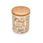 Cutie depozitare zahar, Cooksmart, Woodland, Ceramica, Rotund, 11.7 x 15 cm