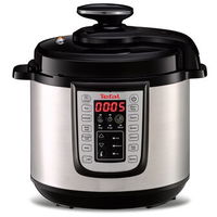 Oala sub Presiune Multifunctionala One Pot CY505E30 5.8L 25 Programe Prestabilite 1200W Argintiu/Negru, Tefal