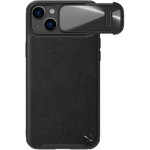 Carcasa Nillkin Cam Shield Leather S compatibila cu iPhone 14 Plus Black