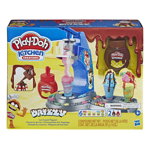 Set cu plastilina masina de inghetata Hasbro Play-Doh Kitchen Creation Drizzy Ice Cream, 