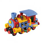 Mic o Mic - Set de constructie Locomotiva 3D, 19.1 cm