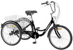 Bicicleta Pegas Senior Triciclu 24", Negru Stelar