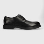 BOSS pantofi de piele Saul barbati, culoarea negru, 50496010, Boss